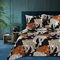 Pościel 220x200 cm z satyny bawełnianej kolor czarny, beżowy z wzorem zwierzęcym DIVA 16 Diva Line