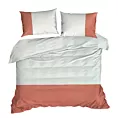 Pościel 220x200 cm z bawełny renforce kolor biały, ceglasty NOVA DUO