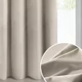 Zasłona beżowa z matowego welwetu 140x260 cm przelotka - MELANIE