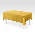 Obrus szyty ENYA żółty z miękkiej półmatowej tkaniny welwetowej