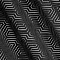 Zasłona welwetowa czarna we wzór geometryczny 140x250 przelotka - INGA - Pierre Cardin
