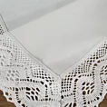 Bieżnik na stół 40x140 cm biały zdobiony koronką - SUSAN