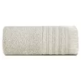 Ręcznik kąpielowy 50x90 cm bawełniany kolor beżowy w stylu boho z frędzlami 500 g/m2 MIRENA
