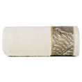 Ręcznik kąpielowy 70x140 cm bawełniany kolor beżowy z designerską bordiurą 500 g/m2 EVA 17 Eva Minge