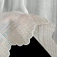 Tkanina firanowa zazdrostka z etaminy zdobiona haftem kratki