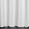 Zasłona biała z żakardowym geometrycznym wzorem z matowego welwetu 140x250 cm przelotka - ISLA
