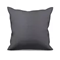 Poszewka szyta grafitowa z gładkiej tkaniny typu dimout