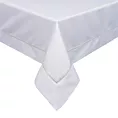 Obrus biały 145x240 cm MADELE z delikatną złotą lamówką