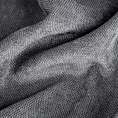 Poszewka szyta stalowa z miękkiej tkaniny szenilowej typu dimout o naturalnym splocie