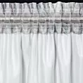 Zasłona srebrno, szara zdobiona metalicznym nadrukiem z welwetu 140x270 cm taśma - TINA
