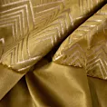 Zasłona miodowa ze złotym wzorem z błyszczącego welwetu 140x250 cm przelotka - ELEN