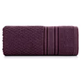 Ręcznik kąpielowy 70x140 cm bawełniany kolor ciemnofioletowy zdobiony subtelnymi paseczkami 500 g/m2 DAVOS