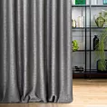 Zasłona szyta na taśmie 5 cm CANDY grafitowa z tkaniny z strukturalnym spolotem