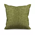 Poszewka szyta zielona z tkaniny zaciemniającej typu dimout o naturalnym splocie, z efektem melanżu
