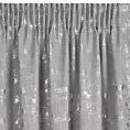 Zasłona srebrna z dodatkiem lnu 140x270 cm taśma - INES