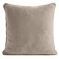 Poszewka na poduszkę 45x45 cm beżowa z szenilowej tkaniny - VANI