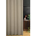 Zasłona szyta na taśmie 5 cm kremowo beżowa z tkaniny o strukturze siatki z efektem melanżu