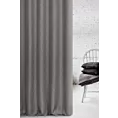 Zasłona szyta na taśmie 5 cm stalowo szara z miękkiej tkaniny z efektem melanżu