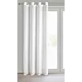 Dekoracja okienna biała z błyszczącą nicią 140x250 cm przelotka VESTA