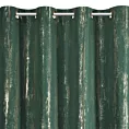 Zasłona zielono, szampańska zdobiona błyszczącym nadrukiem 140x250 cm przelotka - LIBI
