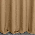 Zasłona szyta na taśmie 5 cm złocista z tkaniny o naturalnym splocie w stylu eko