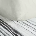 Pościel 220x200 cm z mikrowłókna kolor biały, grafitowy z motywem pasów VERANO3 design 91