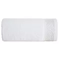 Ręcznik do rąk 30x50 cm bawełniany kolor biały z ozdobną bordiurą 400 g/m2 MELANIE