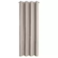Zasłona beżowa z tkaniny welurowej 220x270 cm przelotka - Dora
