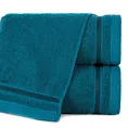 Ręcznik do rąk 40x60 cm bawełniany kolor turkusowy z bordiurą w paski 500 g/m2 ABBIE