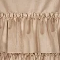 Zasłona welwetowa ciemnobeżowy zdobiona falbanami 140x270 cm taśma - CHARLOTTE