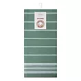 Komplet ściereczek kuchennych 2szt 50x70 cm bawełniany kolor zielony w kratkę oraz subtelne pasy 200 g/m2 RUBI