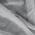 Firana szyta na taśmie 5 cm popielata z grubej, matowej tkaniny o naturalnym splocie wykończona obciążnikiem