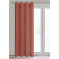 Zasłona ruda o strukturze deszczyku z etaminy 140x250 cm przelotka - ANGELIKA