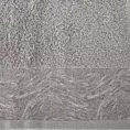 Ręcznik kąpielowy 70x140 cm bawełniany kolor srebrny z żakardową bordiurą 500 g/m2 RUBI