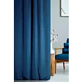 Zasłona szyta na taśmie 5 cm ENYA granatowa z miękkiej półmatowej tkaniny welwetowej