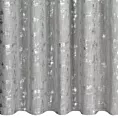 Zasłona srebrna z dodatkiem lnu 140x270 cm taśma - INES