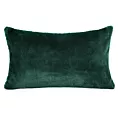 Poszewka na poduszkę 30x50 cm ciemnozielona z miękkiej futrzanej tkaniny NINA
