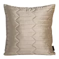 Poszewka na poduszkę 45x45 cm welwetowa, beżowa pikowana metodą hot press w geometryczny wzór SOFIA Eurofirany Premium