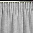 Zasłona srebrna o płóciennym splocie ze złotym połyskiem 140x280 cm taśma - BLANKA