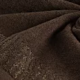 Ręcznik kąpielowy 70x140 cm bawełniany kolor brązowy z ozdobną błyszczącą bordiurą 500 g/m2 MARGO