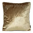 Poszewka na poduszkę 45x45 cm welwetowa, kolor miodowy zdobiona wzorem z kryształków ROYAL 9