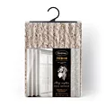 Zasłona beżowa zdobiona moherową nicią z tkaniny szyfonowej 135x250 cm przelotka - SELMA - Eva Mingę