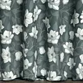Tkanina zasłonowa, miękka, welwetowa z nadrukiem z nowoczesnym motywem kwiatowym
