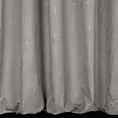 Zasłona welwetowa srebrna ze złotym wzorem przecierki 140x300 cm taśma - NADIA