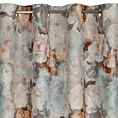 Zasłona beżowo, ruda zdobiona nadrukiem kwiatów 140x250 cm przelotka NESSI