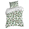 Pościel świąteczna 140x200 cm z mikrowłókna kolor biały, zielony TORI