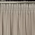 Zasłona welwetowa beżowa ze złotym wzorem przecierki 140x300 cm taśma - NADIA
