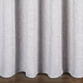 Zasłona szyta na taśmie 8 cm CASSIA srebrna z miękkiej tkaniny o regularnym, luznym splocie, wykończona obciążnikiem