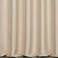 Zasłona szyta na taśmie 5 cm beżowa z gładkiej, zaciemniającej tkaniny z wyraźnym splotem