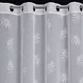 Firana biała z nadrukiem palmowych liści 140x260 cm przelotka - JESSI